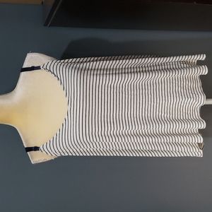 Torrid Striped Adjustable Straps White/Blue Tank Top Size 4X